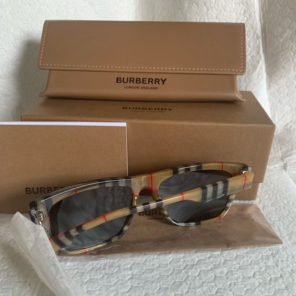 NIB Burberry Checkered Sunglasses